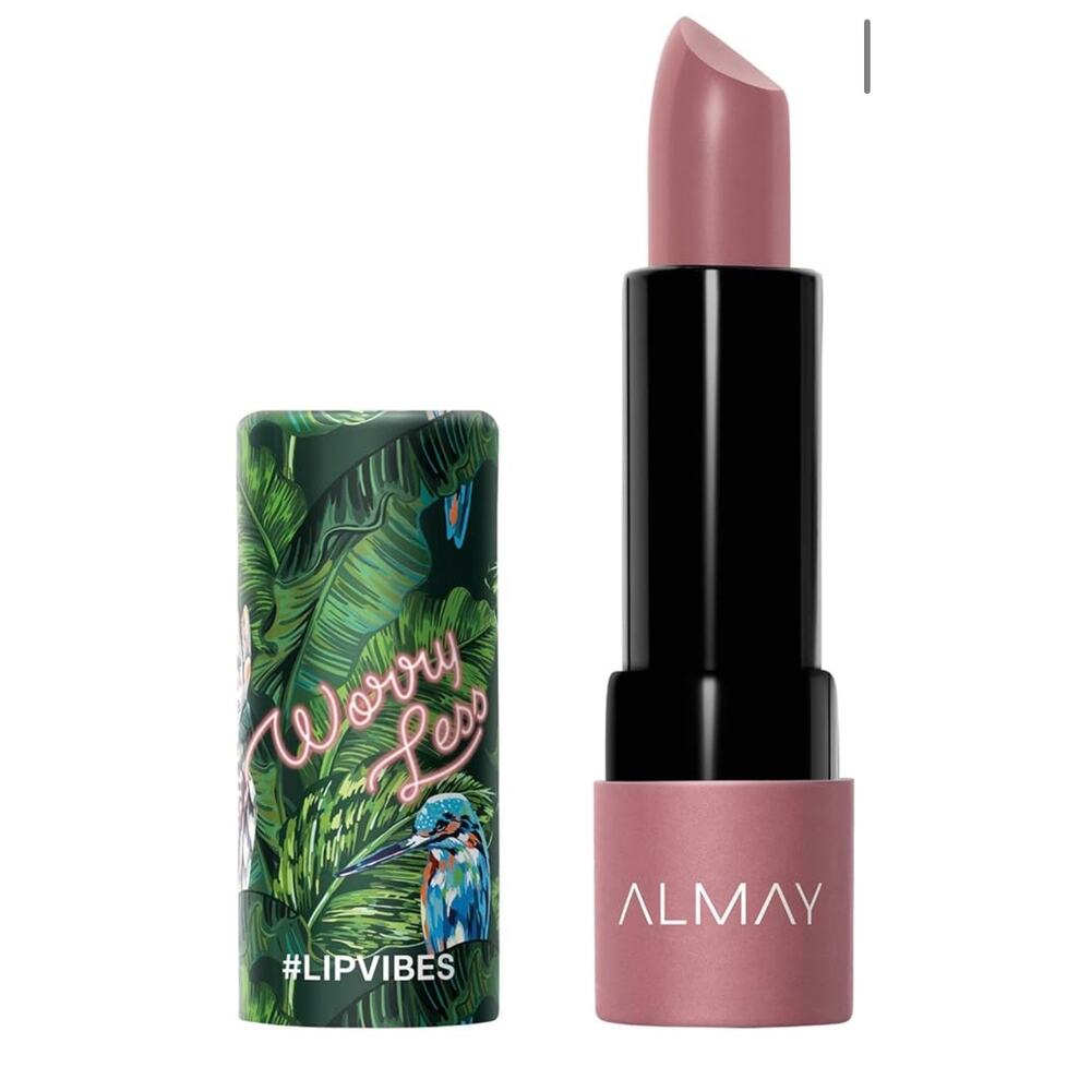Almay Lip Vibes Lipstick with Vitamin E Oil & Shea Butter Worry Less, 0.14 Oz